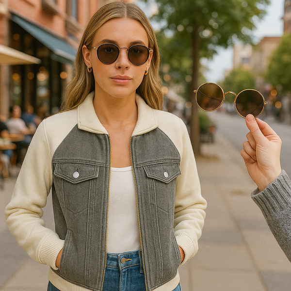 DÉLANO™  Denim Soft V-Neck Jack met Cadeau