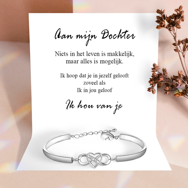 AmoraLuxe™  Infinity Hart Armband