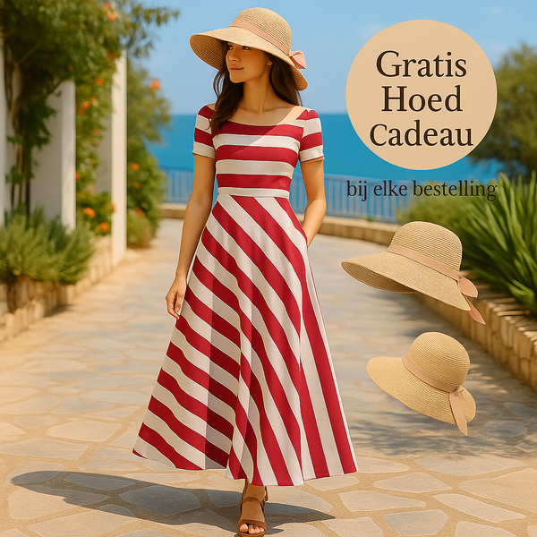 AURELLA Gestreepte Zomerjurk